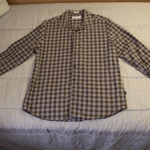Calvin Klein Checkered Plaid Dress Shirt